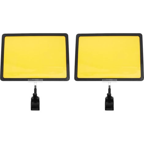 Porte-étiquettes A4 avec clip rotatif, en plastique noir, lot de (1/5)