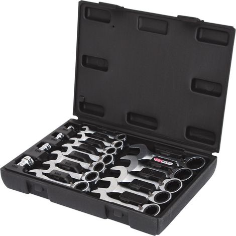 Juego de llaves combinadas de carraca GEARplus, extracortas, 16 pzs (1/4)