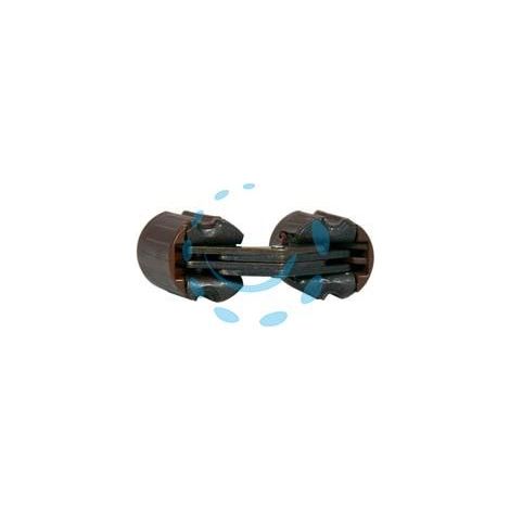 CERNIERE INVISIBILI CILINDRICHE IN ACCIAIO BRONZATO E NYLON MARRONE - ø mm.14 - incasso ø mm.14x16,5p. (493)