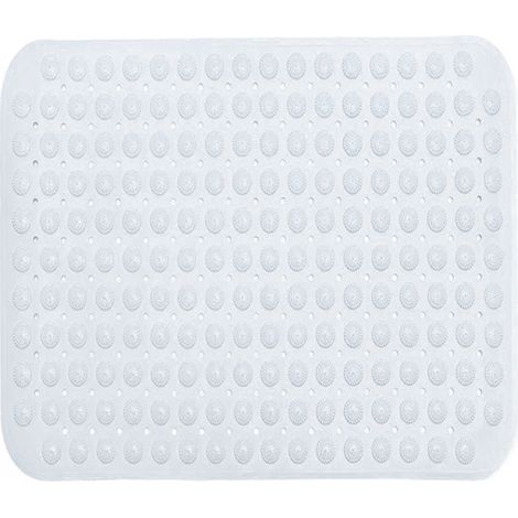 Tapis De Douche - 48 X 48 Cm - Antidérapant Avec Ventouses - Lavable En Machine - Blanc (1/5)