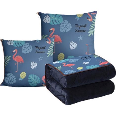 Coperta e cuscino da viaggio 2 in 1, coperta e cuscino da viaggio multifunzionale, morbido e caldo, coperta invernale per divano, ufficio, letto (4040 (100150 cm), modello 5) (1/5)