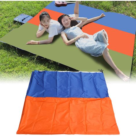 Toile pare-soleil isolante et thermique multi-usages, couverture de plage/camping imperméable et résistante au sable, pare-soleil de terrasse anti-UV, bicolore (1/5)