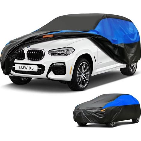 Autoabdeckung wasserdicht atmungsaktiv für BMW X3 (2010-2024) schwarz blau (1/5)