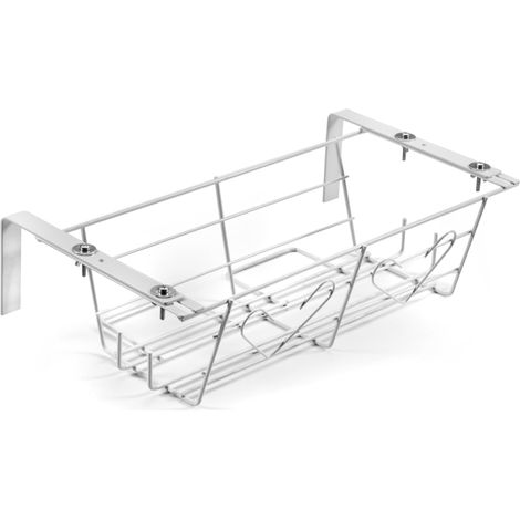 ANDRYS - Porta Vaso in Tondino, con Struttura Regolabile, Verniciato, Colore Bianco, 60 x 35 x 25 cm - Colore: Bianco - Dimensioni: L 50 cm