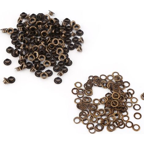 100 rondelles œillets métalliques 4mm pour vêtements, cuir, sacs (1/5)