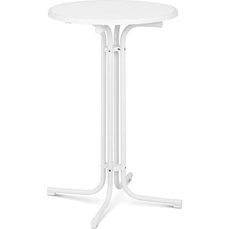 Mesa de comedor de pie plegable plegable diámetro 70 cm blanco 140002373 (1/5)