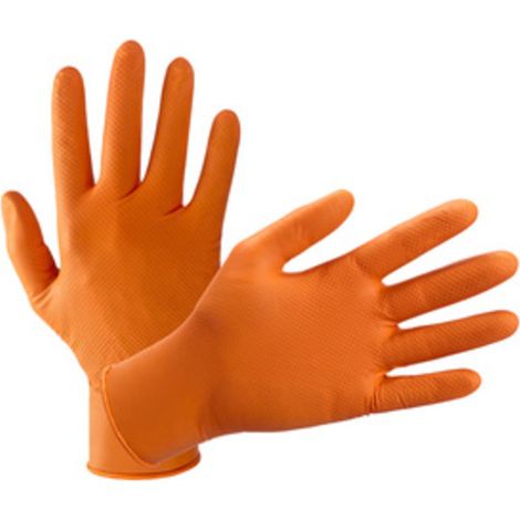 GUANTI NITRILE ARANCIONE CONF.10 PZ. TG. L- 1,0 confezione