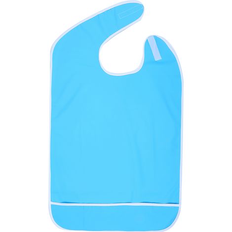 Tablier de repas imperméable réutilisable pour adultes et personnes âgées, anti-taches (Bleu ciel 50x80 cm) (1/5)