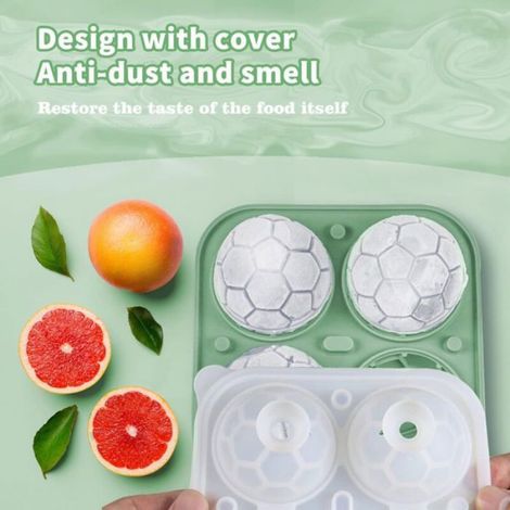 Moule à Glaçons en Silicone, Plateau à Glaçon avec Couvercle,Glacon Boule de Glace,3 Paquets Réutilisable bac Grand bac Glaçons(ve (1/4)