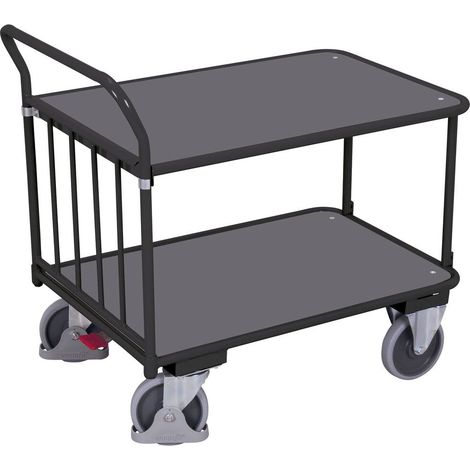 VARIOfit Schiebebügelwagen als Tischwagen 1000x700mm Anthrazitgrau RAL 7016