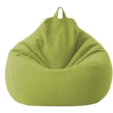 AMOUNE Housse de Pouf Poire Lin , Sans Remplissage, Pouf d'intérieur/extérieur, pour adultes, Enfants et adolescents - 80x90cm (1/4)