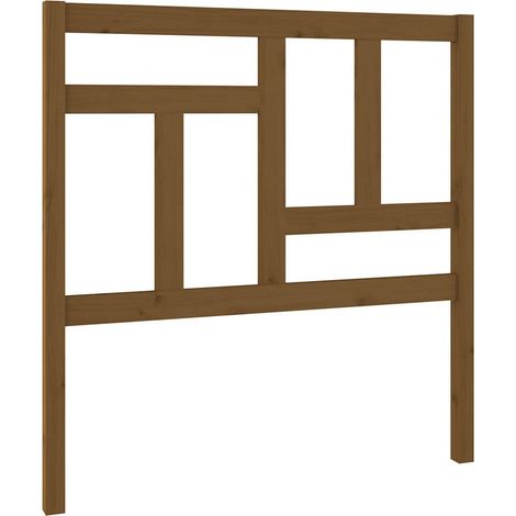 Maison Exclusive - Cabecero de cama madera maciza pino marrón mie (1/5)