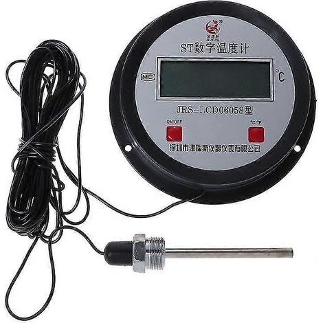 Thermomètre numérique compatible avec les chaudières industrielles à eau haute température, câble de 10 mètres avec sonde (1/5)