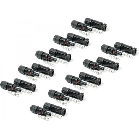 Solar Stecker kompatibel mit MC4 Auswahl 1 bis 50 Paar Solarstecker 10 Paar (1/5)