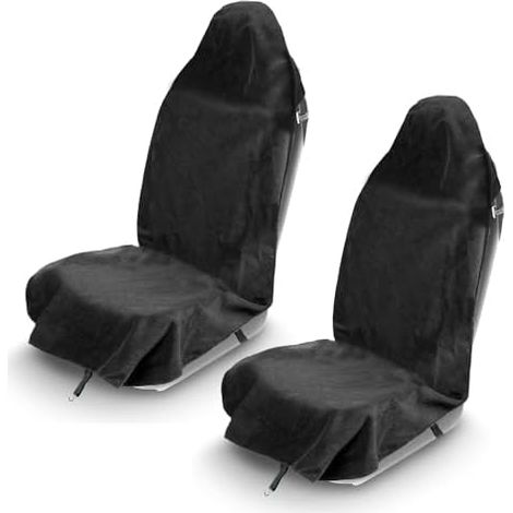Einesin Universal-Autositzbezüge für die Vordersitze - 100 % wasserdichter 3-Lagen-Schutz - Weiche und rutschfeste Fleece-Polsterung für Fahrer- und Beifahrersitz (Schwammgewebe) (1/5)