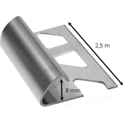 Profilo jolly tondo in acciaio 2,5 metri : Modello - 8MM LUCIDO