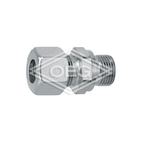 Raccord à visser mâle en inox 3/8’’ cyl. x 8 mm avec joint spécial