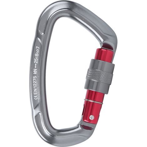 Äußeres Schloss aus Aluminiumlegierung, Hängemattenrucksack-Kabelschlaufe, Kletterkarabiner, grau (1/5)