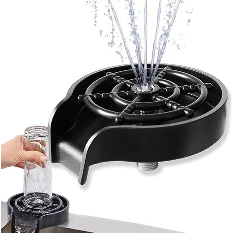 Nettoyeur haute pression multifonction pour verres, bouteilles, bière, professionnel, restaurant, inox (noir)