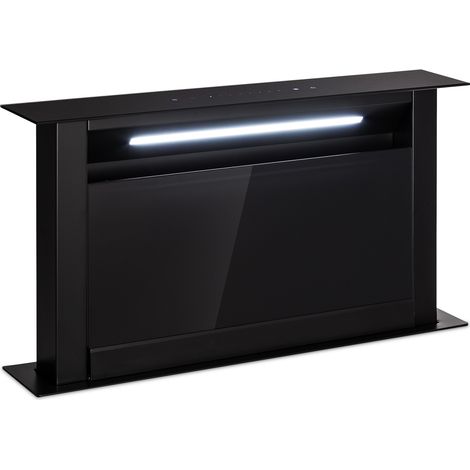 Klarstein Downdraft-Dunstabzugshaube 90cm, Versenkbare Dunstabzugshaube Abluft/Umluft für die Küche, 714 m³/h Luftstrom mit Boost-Modus, 8 Modi Abzug Leise mit LED-Licht und Timer, Abzugshaube ohne Ro (1/5)