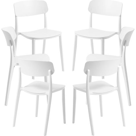 Packs Sillas Jardín - Pack 6 Sillas Bri - Blanco (1/5)