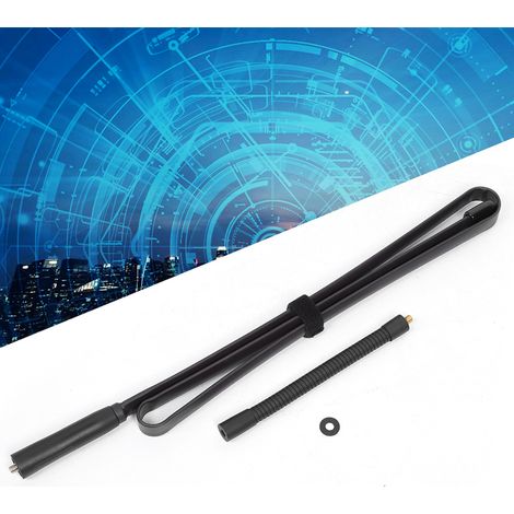 Antenne Double Bande VHF/UHF Pliable avec Connecteur SMA Femelle pour Radio Talkie-Walkie