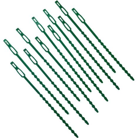 50 pièces Attaches réglables pour Plantes, Attache Tuteur en Plastique pour Tomate, Plante Jardin Serre câbles réutilisables pour Plantes Vertes et arbustes (17.5cm)