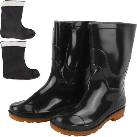 Bottes de pluie, pointure 41, imperméables, montantes, antidérapantes, chaudes, confortables, chaussures homme, lavage auto (1/5)