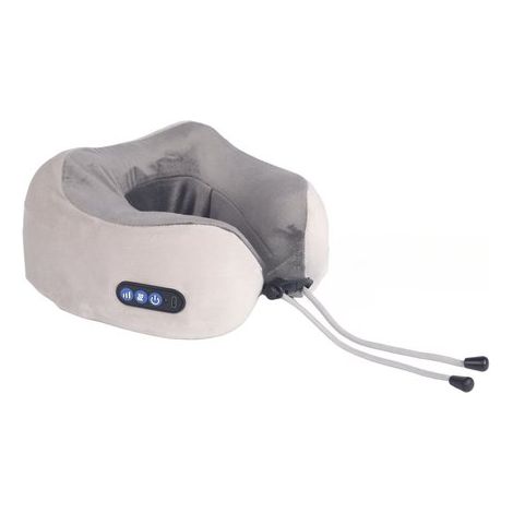 Elektrisches Nackenmassagegerät, U-förmiges Massagekissen, multifunktionales Nackenmassagegerät für Zuhause, tragbar, wiederaufladbar, Schulter- und Nackenpolster – Grau (1/5)