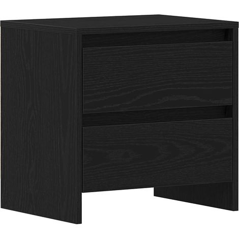 Maison Exclusive - Armadio da Notte con cassetto Rovere Nero 45 x 34 x 44,5 cm