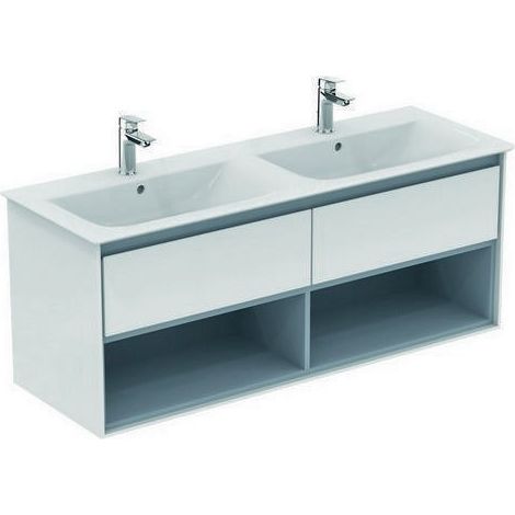 Frontale cassetto CONNECT AIR 1300 mm bianco lucido e opaco per mobile doppio lavabo IDEAL STANDARD