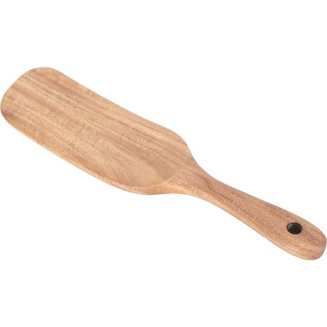 Teaklöffel für die heimische Küche, lebensmittelechtes Küchenutensil aus Holz, Bratschaufel 26 x 6 cm (1/5)