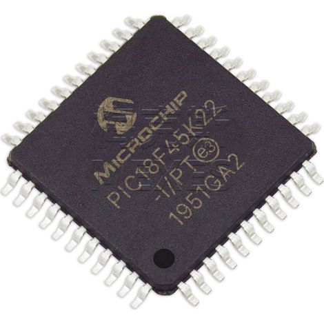 Composants électroniques PIC18F45K22-I/PT et PIC16F1937-I/PT, 5 unités de chaque.