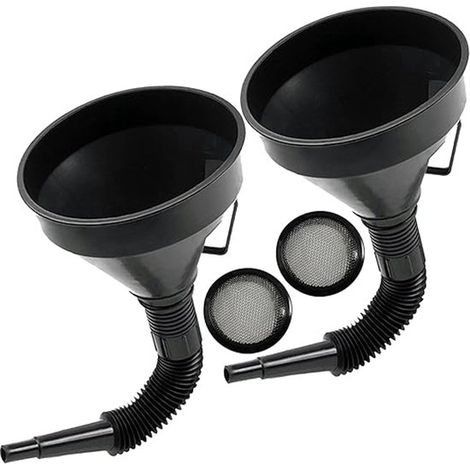 Embudo para aceite de coche, Embudo flexible, 36 cm, Embudo, Gasolina/Aceite, fluidos del depósito y aceite de motor, Negro (1/5)