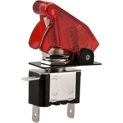 1 Interruttore a levetta in Metallo, SPST ON/OFF, 12V 20A, 3-pin, Con cappuccio protettivo Per cruscotti (1/5)