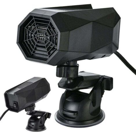 Enowelir Dégivreur de Pare-Brise - Désembueur et dégivreur de Pare-Brise Portable 12 V 150 W Ventilateurs de Chauffage de Voiture d'hiver à Base rotative à 360 degré (1/4)
