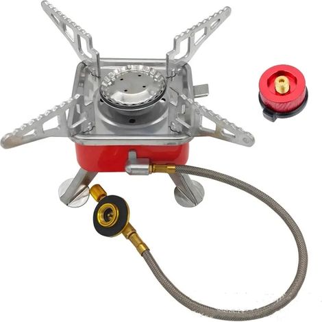 Réchaud à gaz portable mini pour le camping, la randonnée, l'alpinisme, les pique-niques et les barbecues. Fournitures de camping. Cuisinière à gaz portable. (1/4)