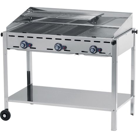 HENDI Grillsystem Green Fire 3 Brenner, Profi Line, 17,4kW, 1078x612x(H)825mm (1/4)