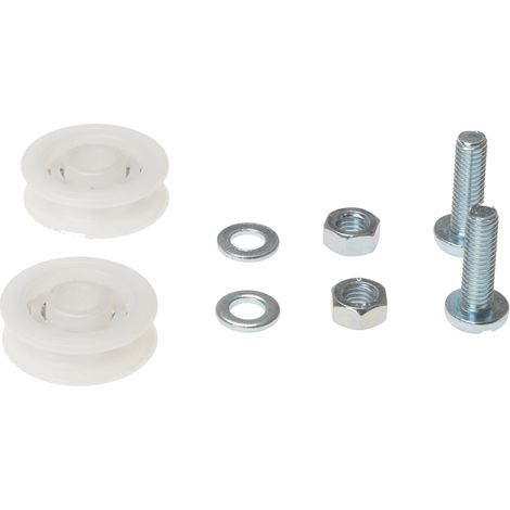 Premium Aluminum Sliding Door Wheel Kit (2 x 28mm) for Greenhouse Doors - Model GH006 by ALM Manufacturing