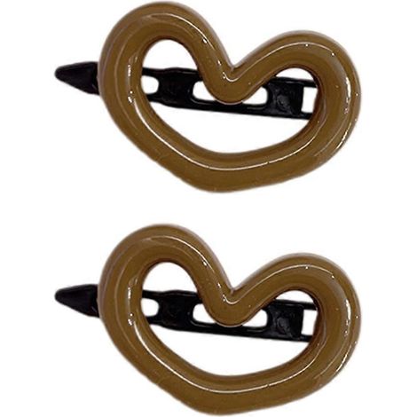 Pinces à cheveux en forme de cœur Y2K en plastique, barrettes mignonnes, accessoires de coiffure tendance (1/4)