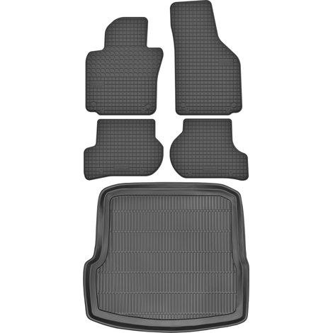 SET di tappetini in gomma per auto e tappetino per bagagliaio per Skoda Octavia II Liftback dal 2009 al 2013 (1/5)