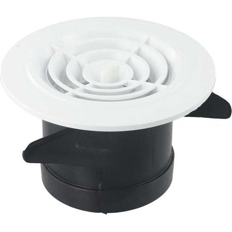 Griglia di ventilazione rotonda regolabile, griglia di ventilazione in ABS per pareti e soffitti (125 mm) (1/4)