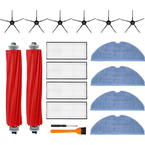 Kit d'accessoires pour Roborock S7 /S7 Plus /S7 MaxV /S7 MaxV Ultra /S7 Pro Ultra, 2 Brosse Principale, 4 Filtres, 4 Chiffons de Serpillère, 6 Brosses Latérales (1/5)