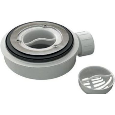 Sanycces – Bonde extra-plate horizontale Ø90 mm – Hauteur 53 mm pour receveur de douche – Capacité d'évacuation 36L/min – Dimensions 172x143 mm