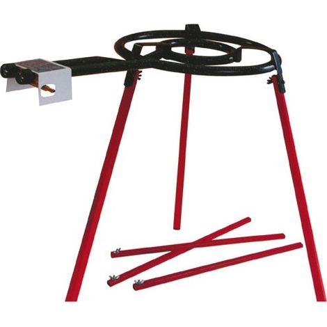 Jeu de 3 pieds support carré pour brûleur à gaz – Pour terrains accidentés – Matériaux résistants – Installation rapide – Vaello Campos