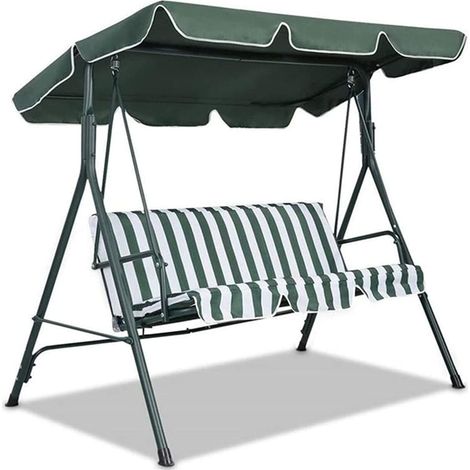 Replacement Canopy Swing Seat Chair,Swing Chair Canopy Replacement,Waterproof/UV Resistant Swing Canopy Cover, Cover Patio Hammock Cover Top Garden Outdoor,Green(190 x 132 x 15cm) (1/5)