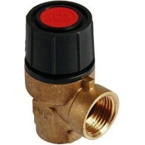 Soupape de sécurité 1/2" avec pression de réglage 3 bar NF pour chauffage et plomberie (1/5)