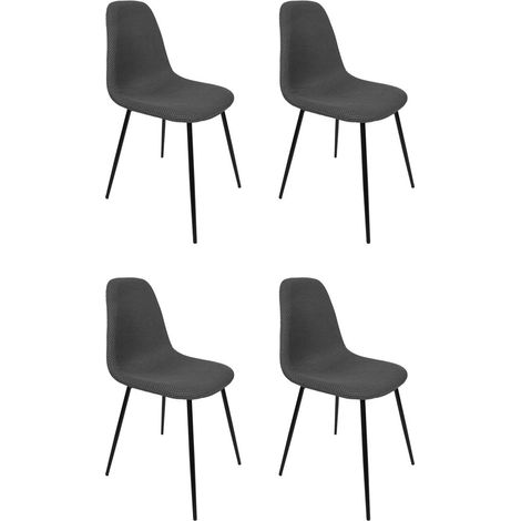 Lot de 4 Chaises "Atome" 86cm Gris (1/5)