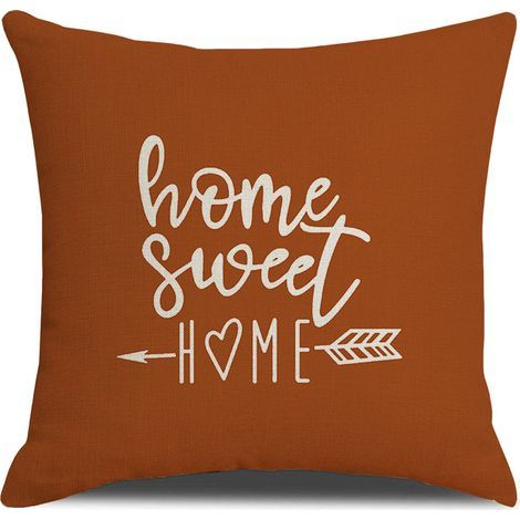 AIDUCHO Housses De Coussin, Housses De Coussin 45x45 Lot De 4 Taies D'oreiller Carrées Housses De Coussin 18x18 4pack Pour Patio Extérieur Jardin Blench Salon Canapé Décor De Ferme - Orange (1/4)