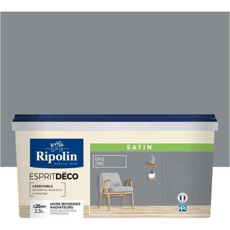 Ripolin Pintura para Pared Satinada Gris Zinc 2,5 L (1/3)